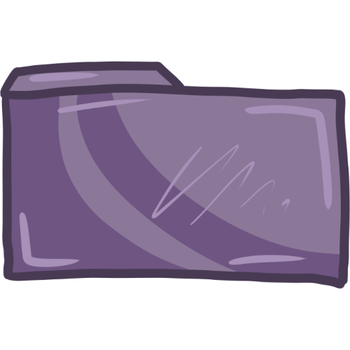  A purple folder with shadows and highlights